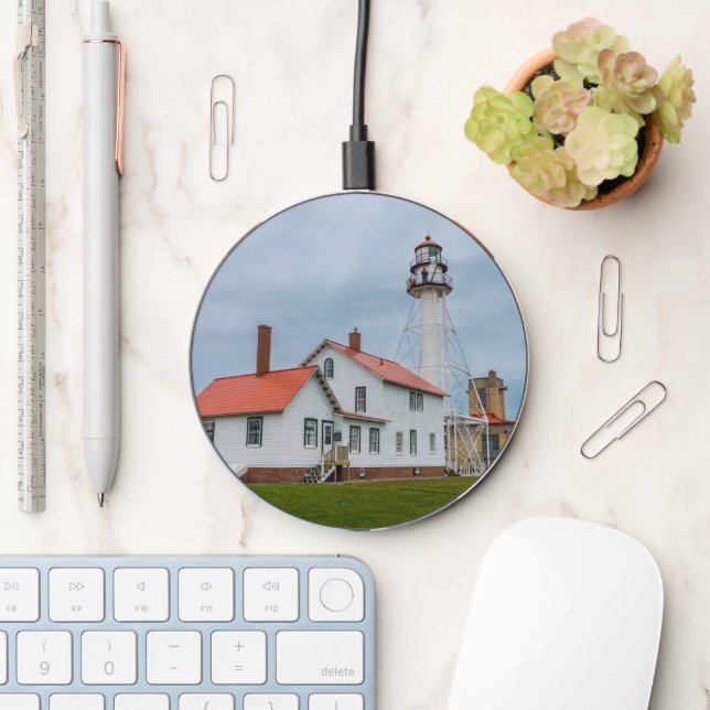 Whitefish Point Lighthouse Wireless Charger (Desk)