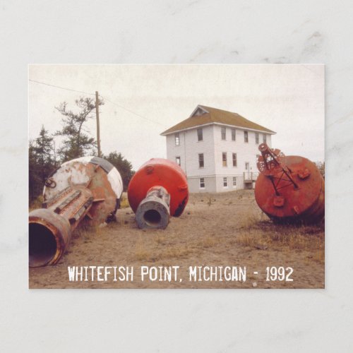 Whitefish Point Michigan Buoy Seascape Postcard