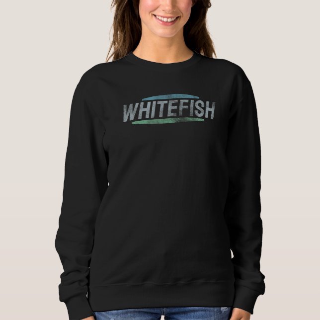 Whitefish Retro Sports Style Sweatshirt (Front)