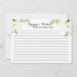 WhiteFloral Advice Cards, prayers, wishes