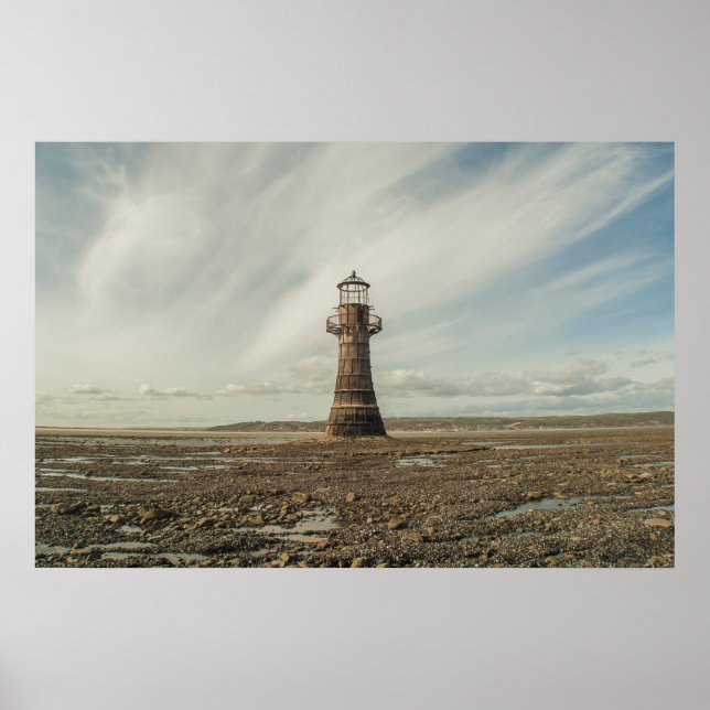 Whiteford Lighthouse, Gower Peninsula, South Wales Poster (Front)