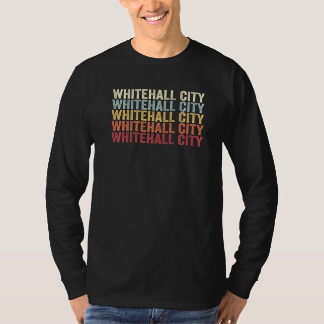 Whitehall City Michigan Whitehall City MI Retro Vi T-Shirt (Front)