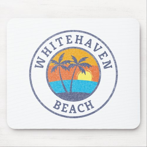 Whitehaven Beach Australia Faded Classic Style Mouse Pad
