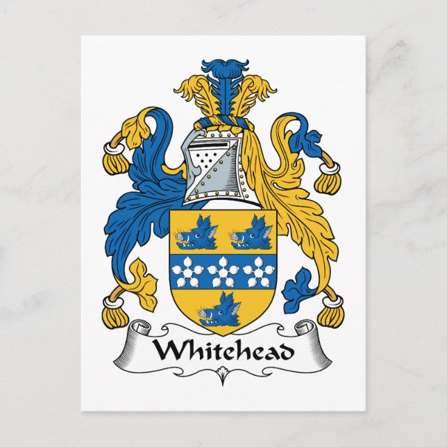 Whitehead Family Crest Postcard (Front)