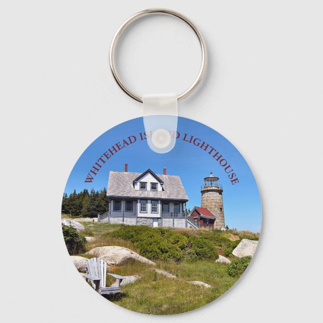 Whitehead Island Lighthouse, Maine Keychain (Front)