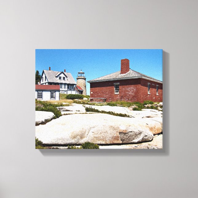 Whitehead Island Lighthouse Maine Wrapped Canvas Print (Front)