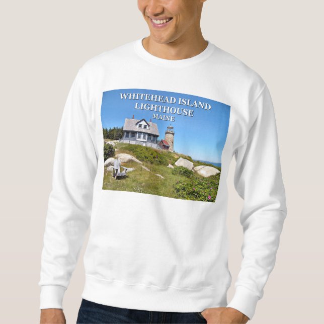 Whitehead Lighthouse, Penobscot Bay Maine Sweatshirt (Front)