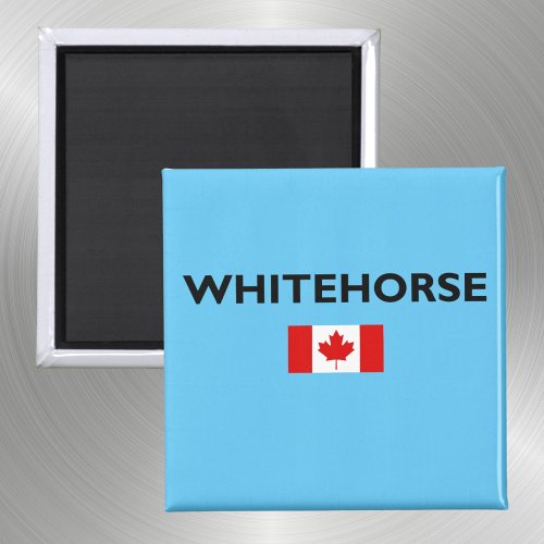 Whitehorse Canada Canadian Flag Light_Color Magnet