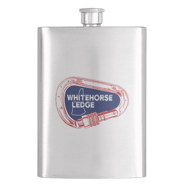 Whitehorse Ledge New Hampshire Climbing Carabiner Flask (Front)