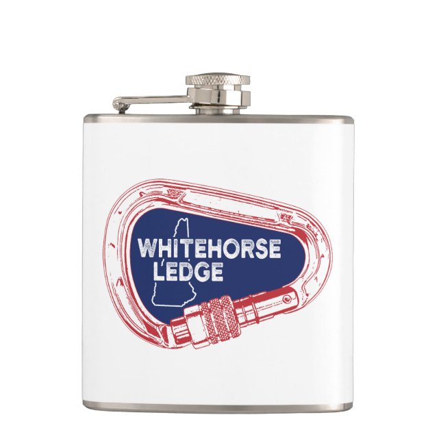 Whitehorse Ledge New Hampshire Climbing Carabiner Flask (Front)