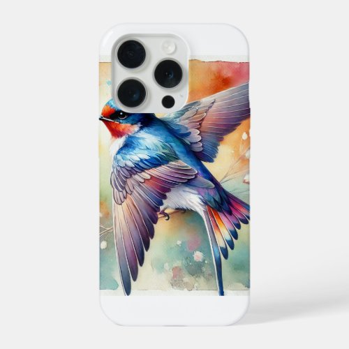 Whitelegged Swallow 060724AREF119 _ Watercolor iPhone 15 Pro Case