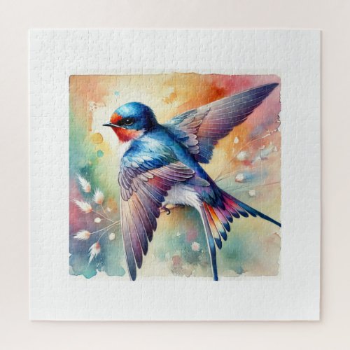 Whitelegged Swallow 060724AREF119 _ Watercolor Jigsaw Puzzle