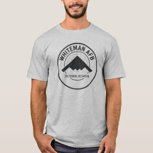 Whiteman AFB Coordinates Logo – Stealth Jet Radar T-Shirt
