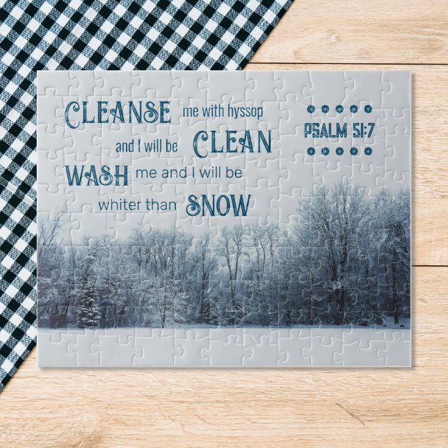 Whiter than snow, bible verse jigsaw puzzle (Creator Uploaded)