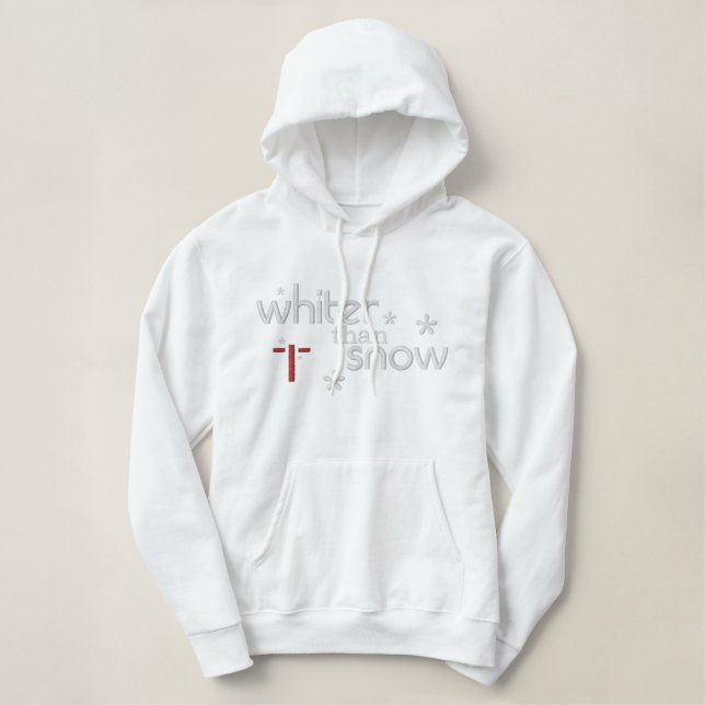 Whiter than Snow Woman's Christian Hoody (white) (Design Front)