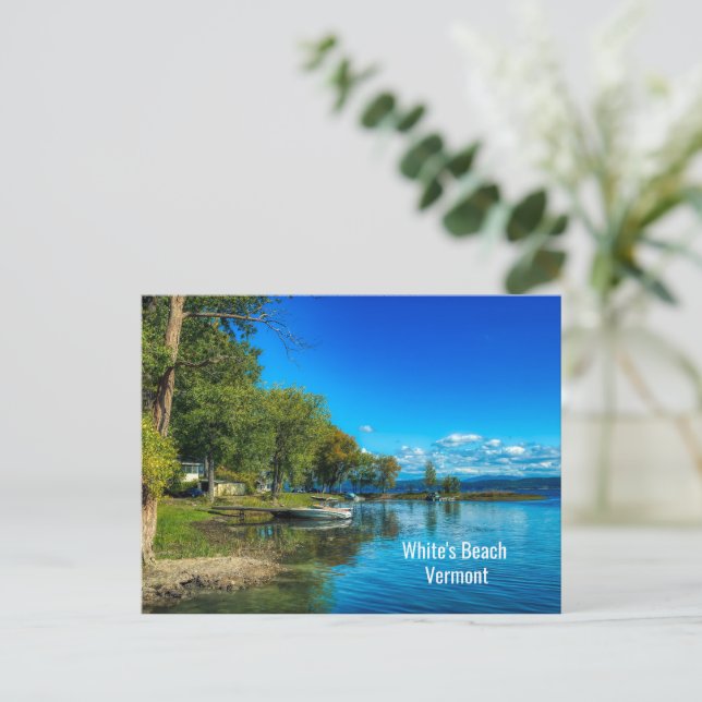 White's Beach, Vermont Postcard (Standing Front)