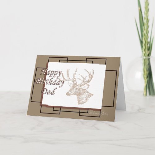 Whitetail Bday for Dad Card