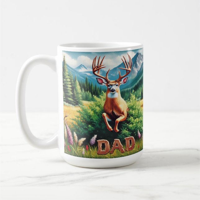 Whitetail Buck Dad Coffee Mug (Left)