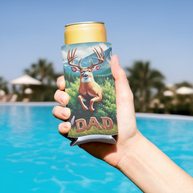 Whitetail Buck Dad Seltzer Can Cooler (In Situ Pool)