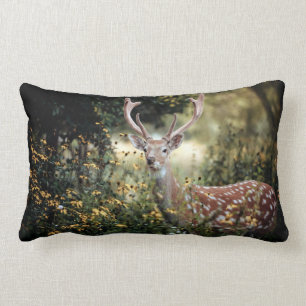 Whitetail Buck Deer awesome Hunting Lumbar Pillow