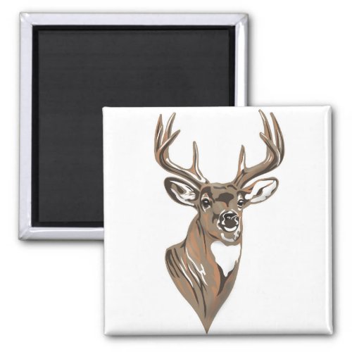 Whitetail Buck Deer Head Magnet