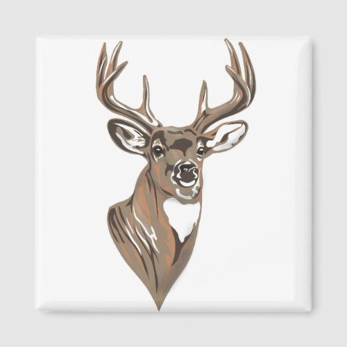 Whitetail Buck Deer Head Magnet