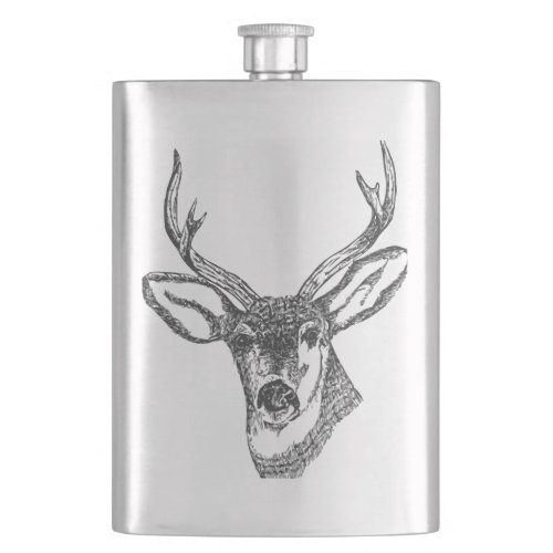 Whitetail Buck Deer Hip Flask