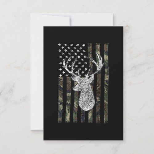 Whitetail Buck Deer Hunting American Camouflage Invitation