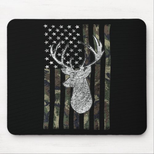 Whitetail Buck Deer Hunting American Camouflage Mouse Pad