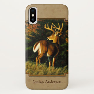 Whitetail Buck Deer Hunting Tan iPhone X Case