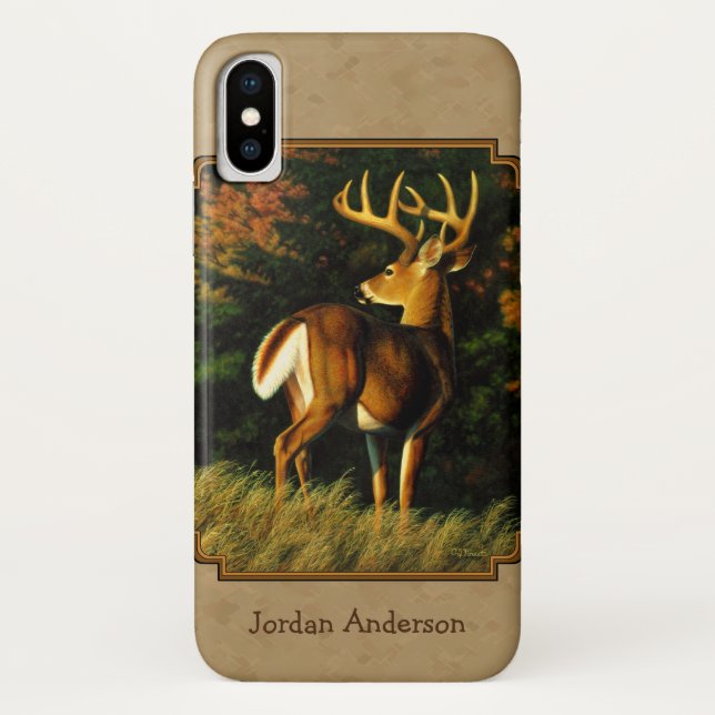Whitetail Buck Deer Hunting Tan Case-Mate iPhone Case (Back)