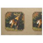 Whitetail Buck Deer Hunting Tan Fabric