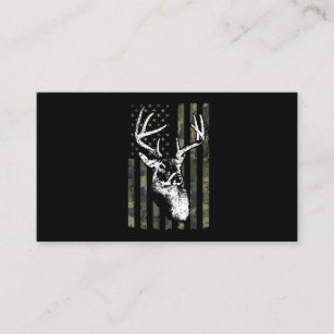 Whitetail Buck Deer Hunting USA Camouflage America Business Card