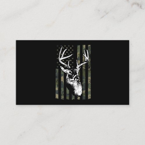 Whitetail Buck Deer Hunting USA Camouflage America Business Card