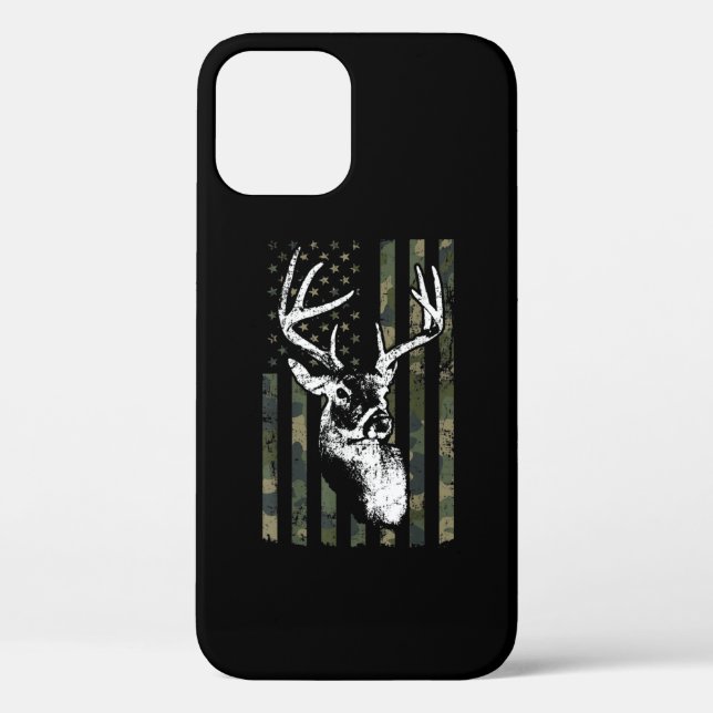 Whitetail Buck Deer Hunting USA Camouflage America Case-Mate iPhone Case (Back)