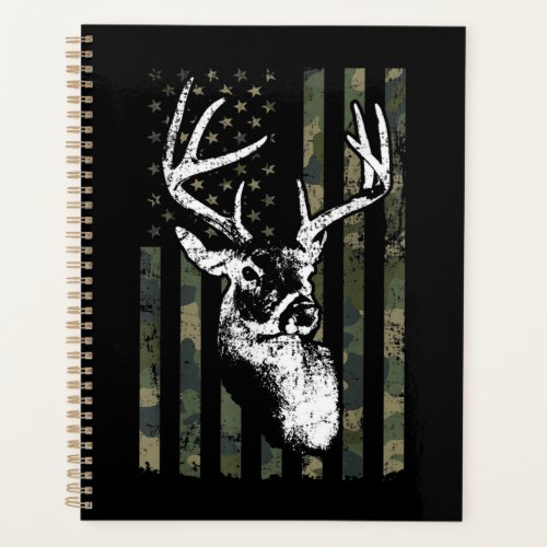 Whitetail Buck Deer Hunting USA Camouflage America Planner