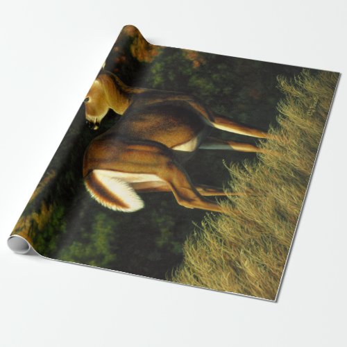 Whitetail Buck Deer in Autumn Wrapping Paper
