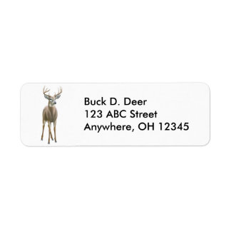 Whitetail Buck Deer Label