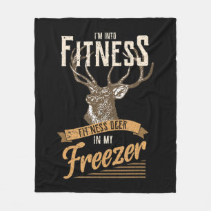 Whitetail Buck Fun Deer Hunting Season I'm Into Fi Fleece Blanket