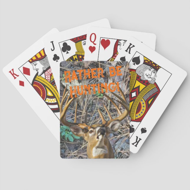 Whitetail Buck Playing Cards, Deer Hunting Playing Poker Cards (Back)