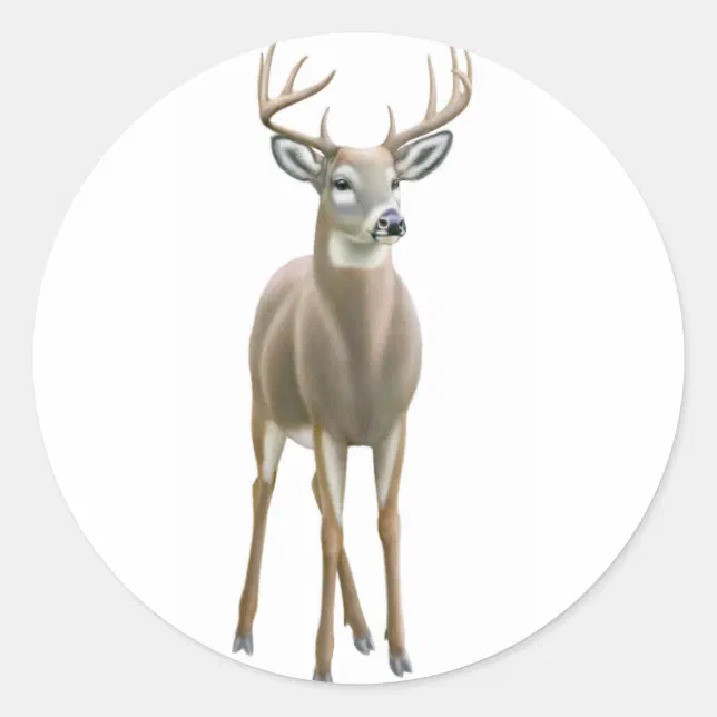 Whitetail Buck Sticker | Zazzle