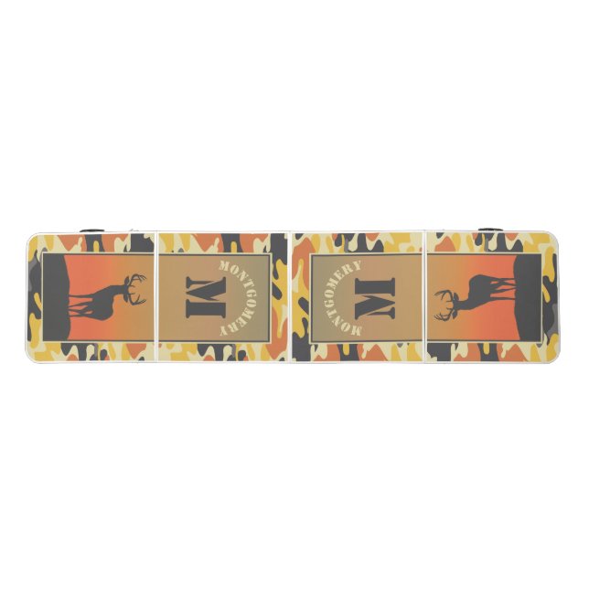 Whitetail Deer and Camo Beer Pong Table (Top)