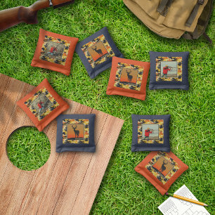 Whitetail Deer and Camo Photo Cornhole Bags