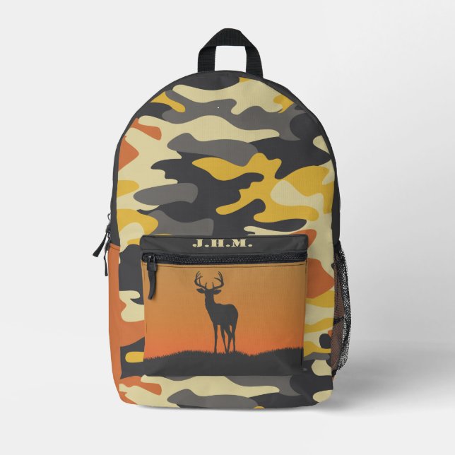 Whitetail Deer and Camo Printed Backpack