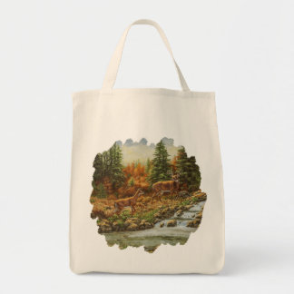 Whitetail Deer and Waterfall Tote Bag
