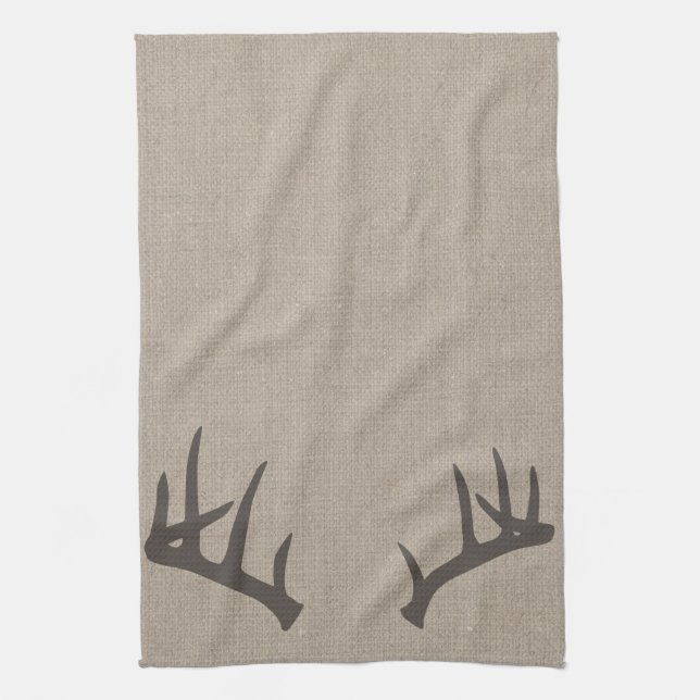 Whitetail Deer Antlers Kitchen Towel (Vertical)