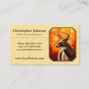 Whitetail Deer Autumn Gold Business Card