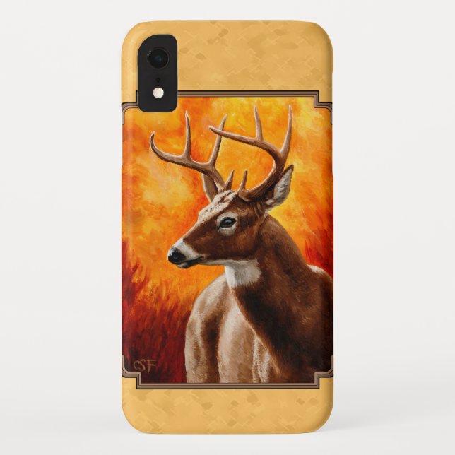 Whitetail Deer Autumn Gold Case-Mate iPhone Case (Back)