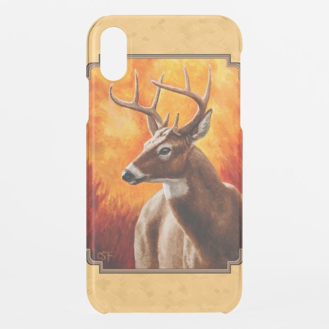 Whitetail Deer Autumn Gold Uncommon iPhone Case (Back)