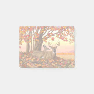 Whitetail Deer Autumn Maple Tree Post-it Notes